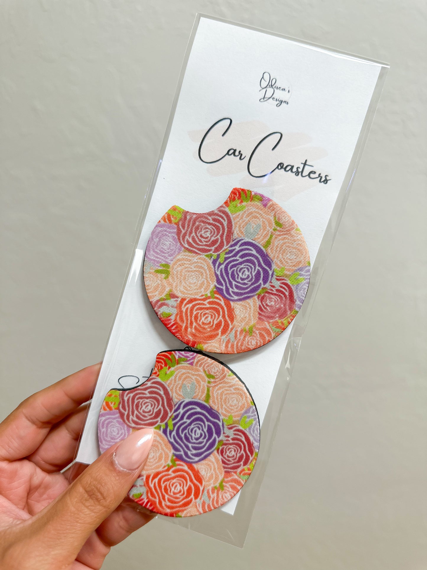 Roses Car Coasters